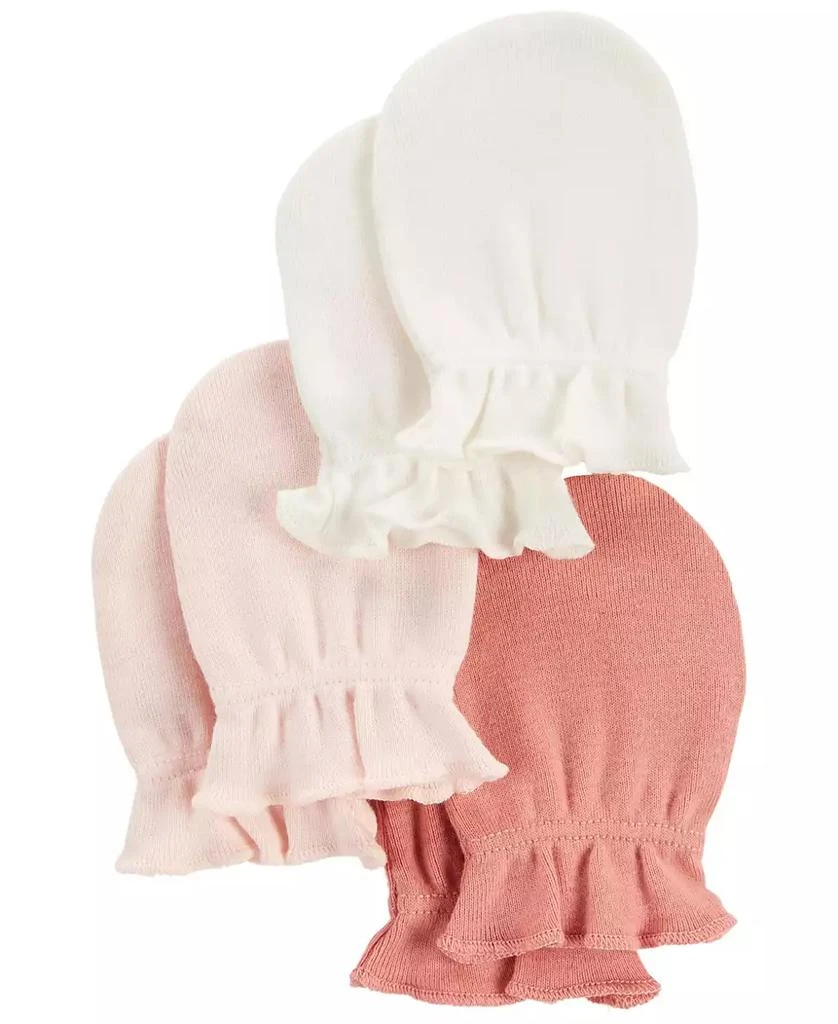 Carter's Baby Girls Scratch Mittens, Pack of 3 1