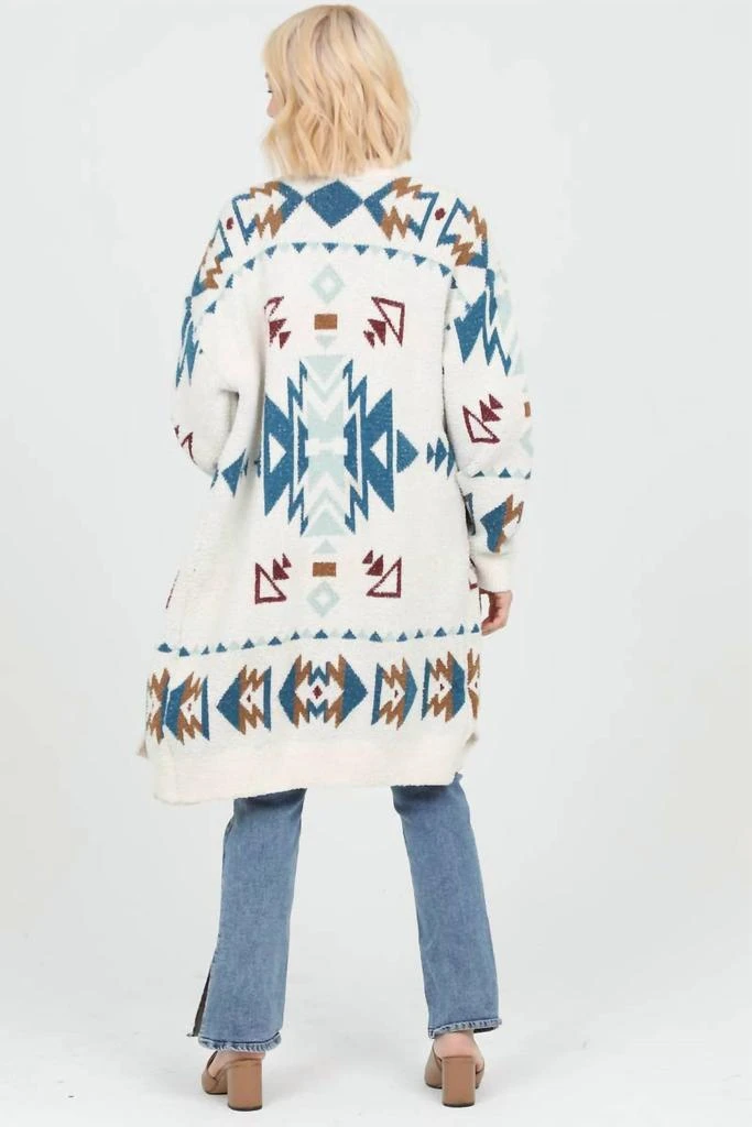 Angie Angie - Cozy Aztec Cardigan Sweater 3