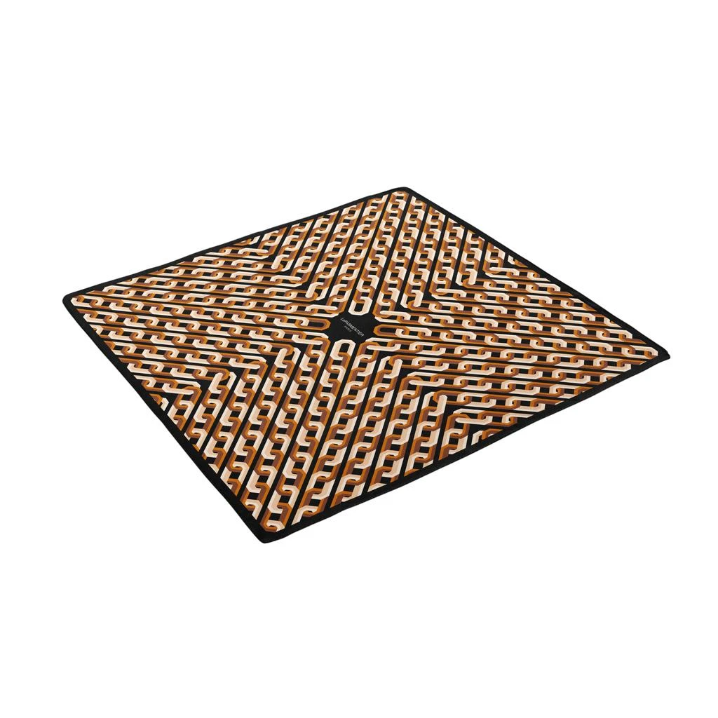 LePARMENTIER Paris Chain Motif Silk Square Scarf 2