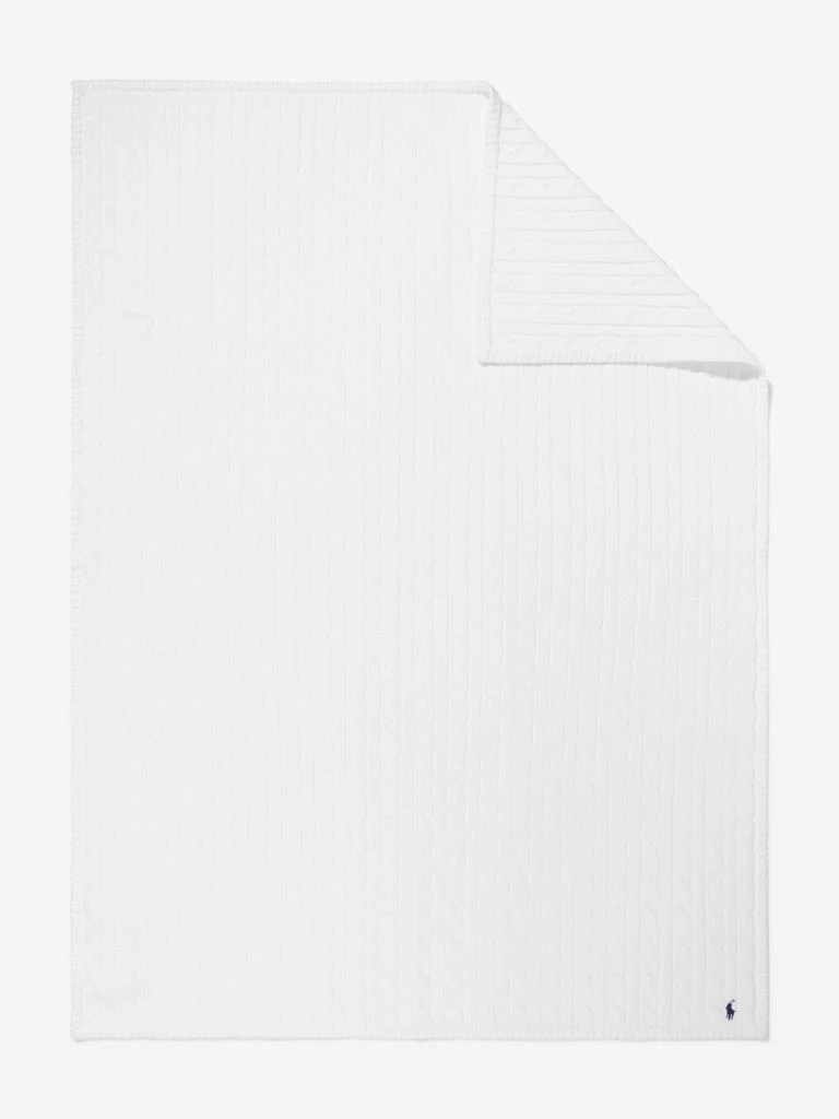 Ralph Lauren Ralph Lauren Baby Cable Knit Blanket in White (130cm x 180cm)
