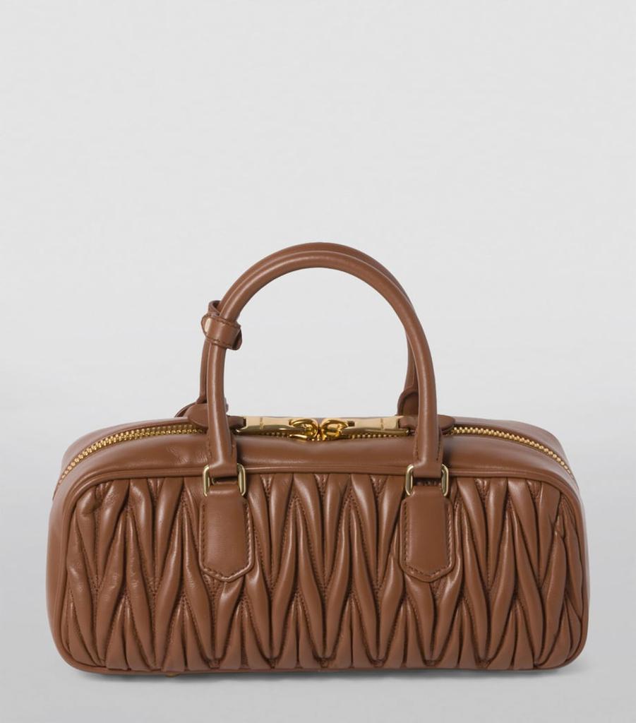 Miu Miu Small Matelassé Leather Arcadie Top-Handle Bag