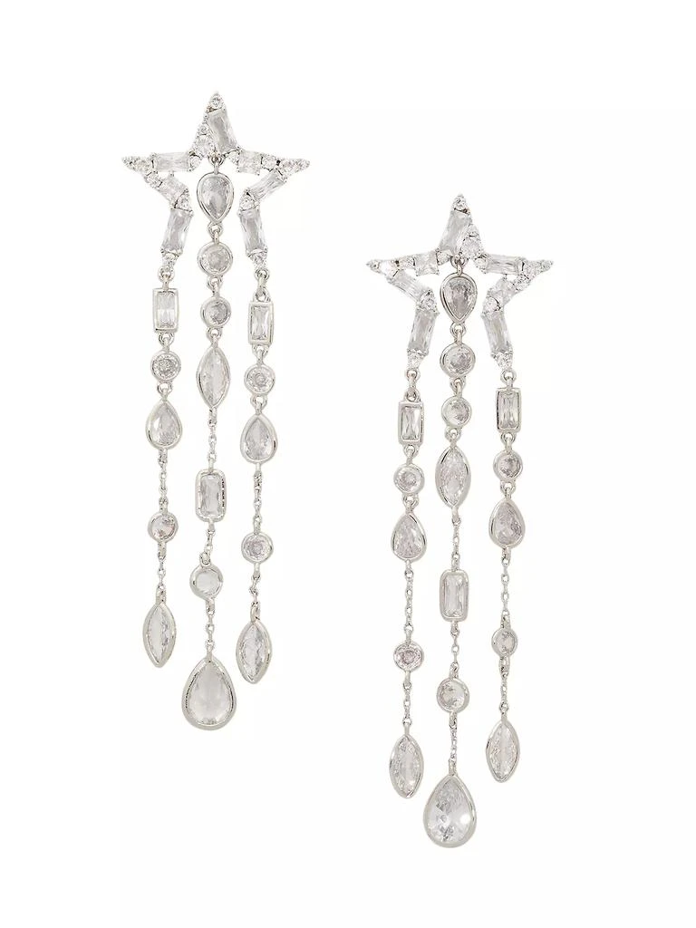 Kate Spade You're A Star Silvertone &amp; Cubic Zirconia Fringe Earrings 1