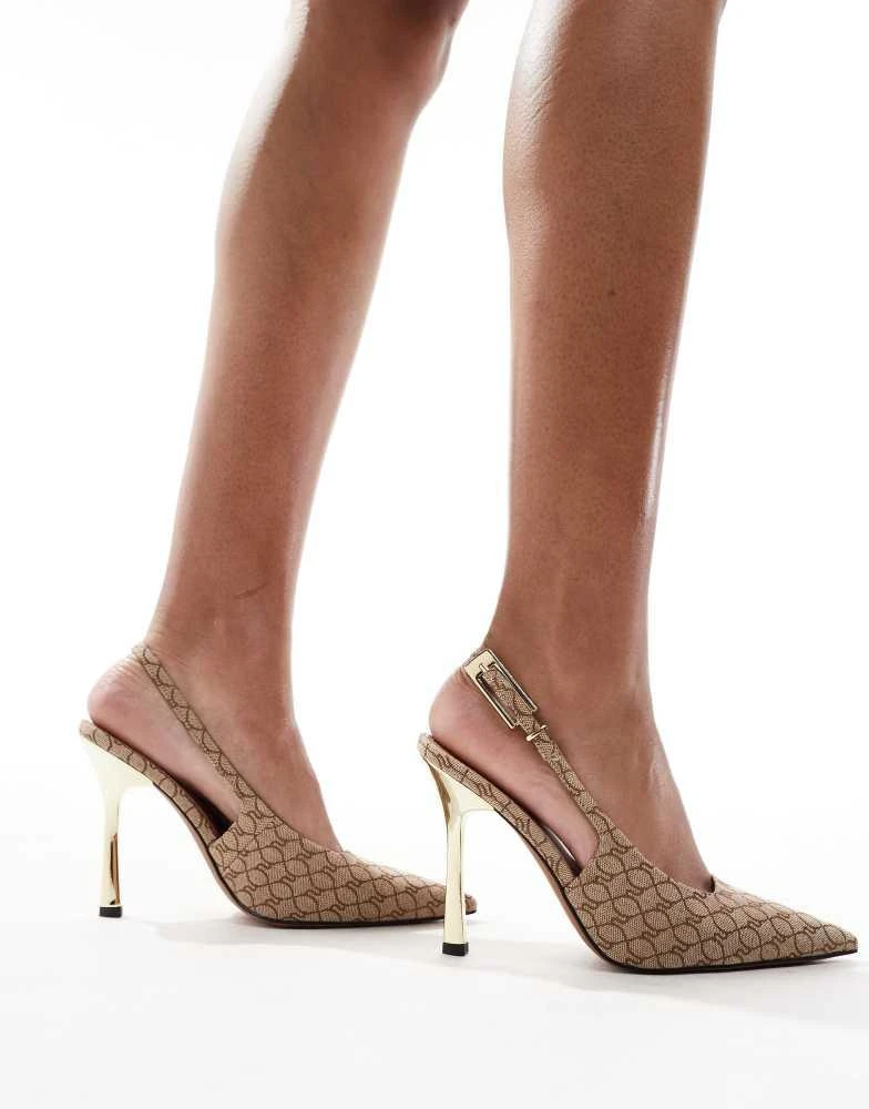 River Island River Island monogram court heel with beige 1