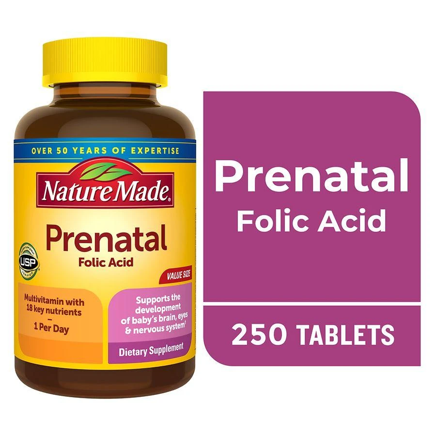 Nature Made Prenatal Multivitamin with Folic Acid Tablets 2