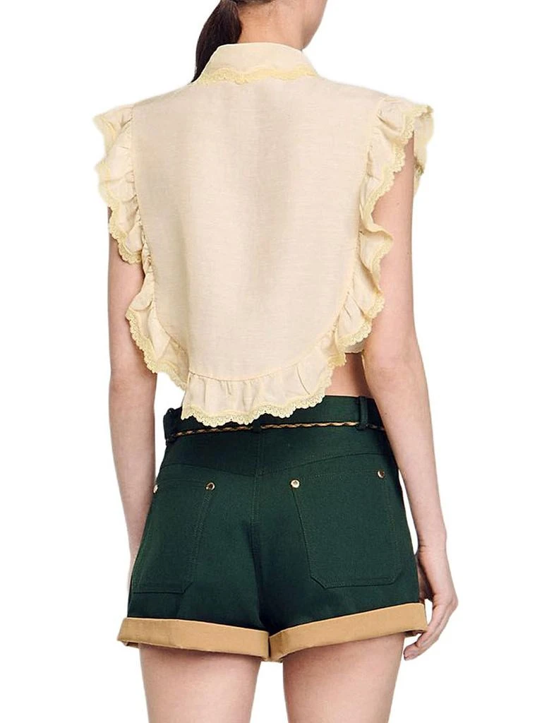 Sandro Shirt Collar with Lace Detail 4