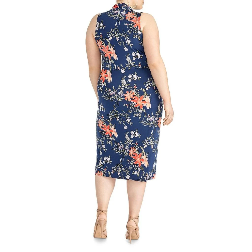 RACHEL Rachel Roy Plus Womens Floral Print Surplice Midi Dress 2