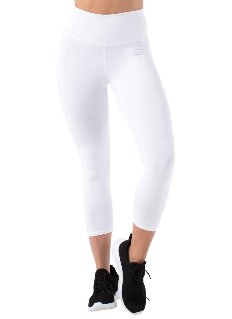 Shop Seamless High-Waist 7/8 Open Air Legging - White on