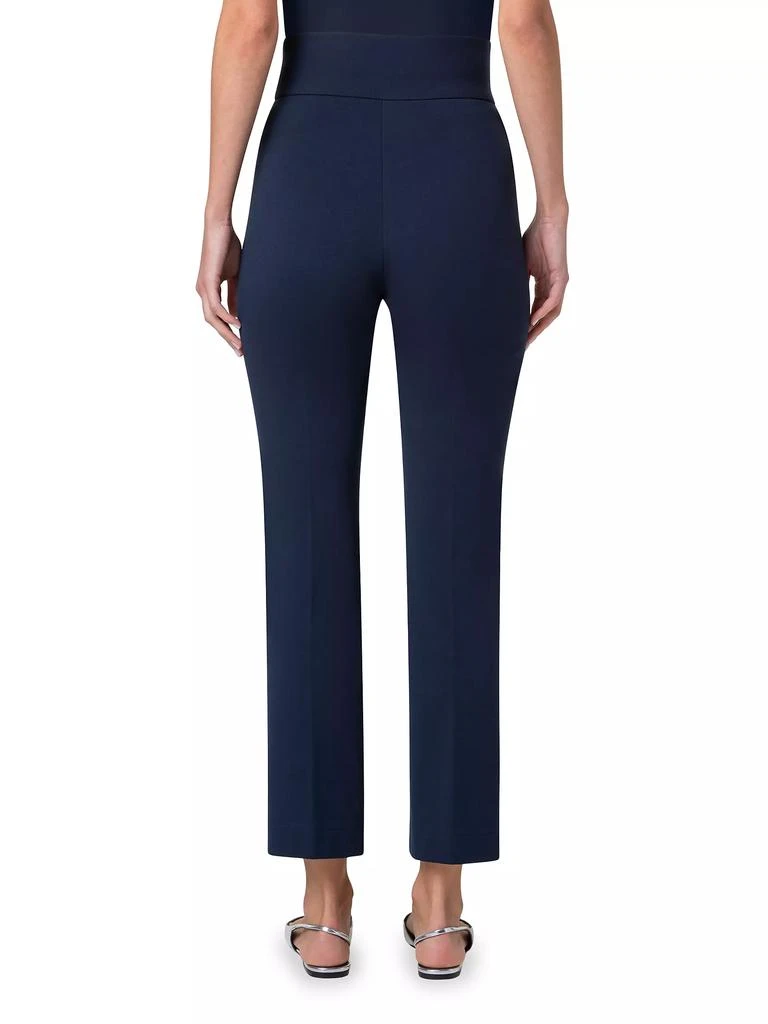 Akris Maxine Jersey Piped Bootcut Pants 4