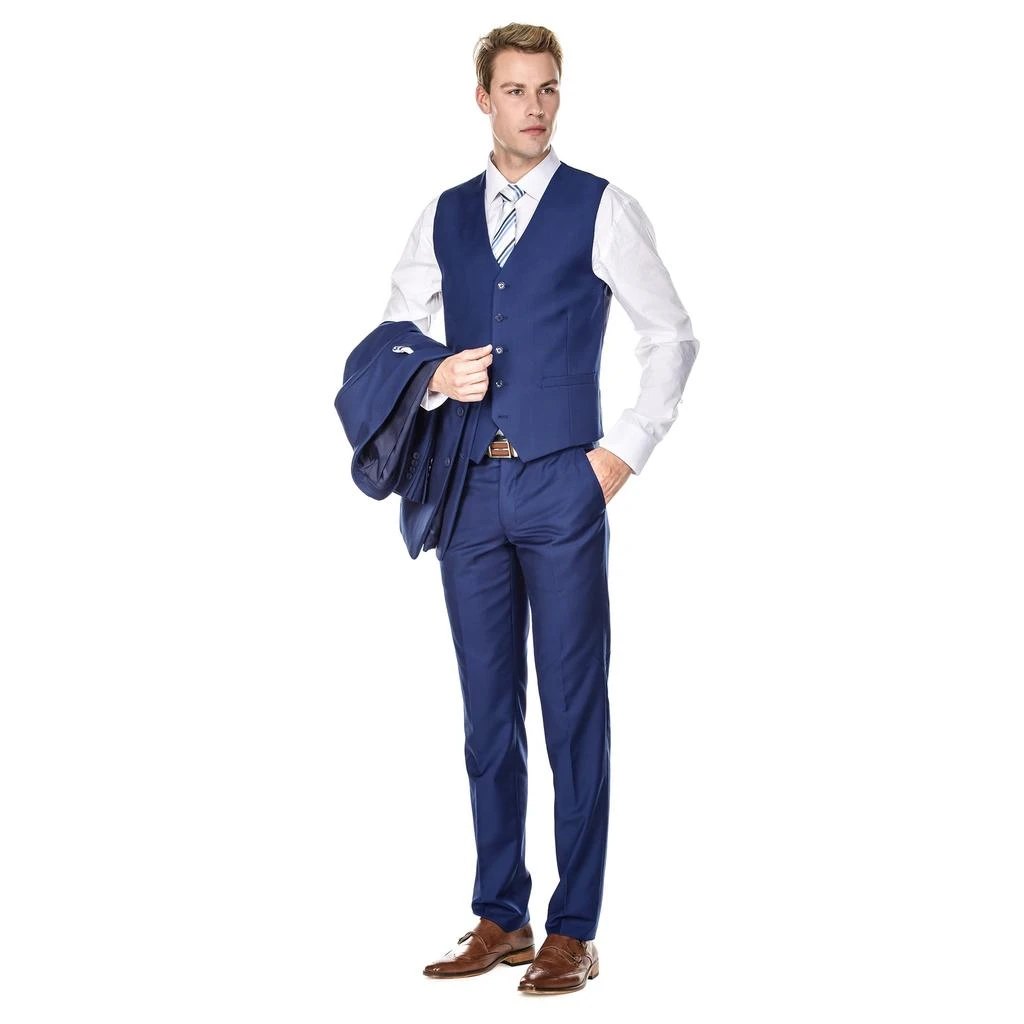 Braveman Men's Signature 3-Piece Slim Fit Suits 2