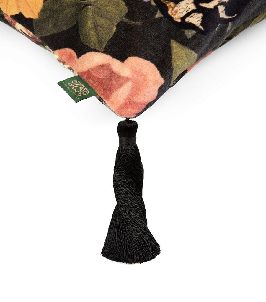 House of Hackney Velvet Floral Saber Cushion