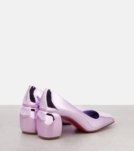 Christian Louboutin Minny 70 metallic leather pumps 3