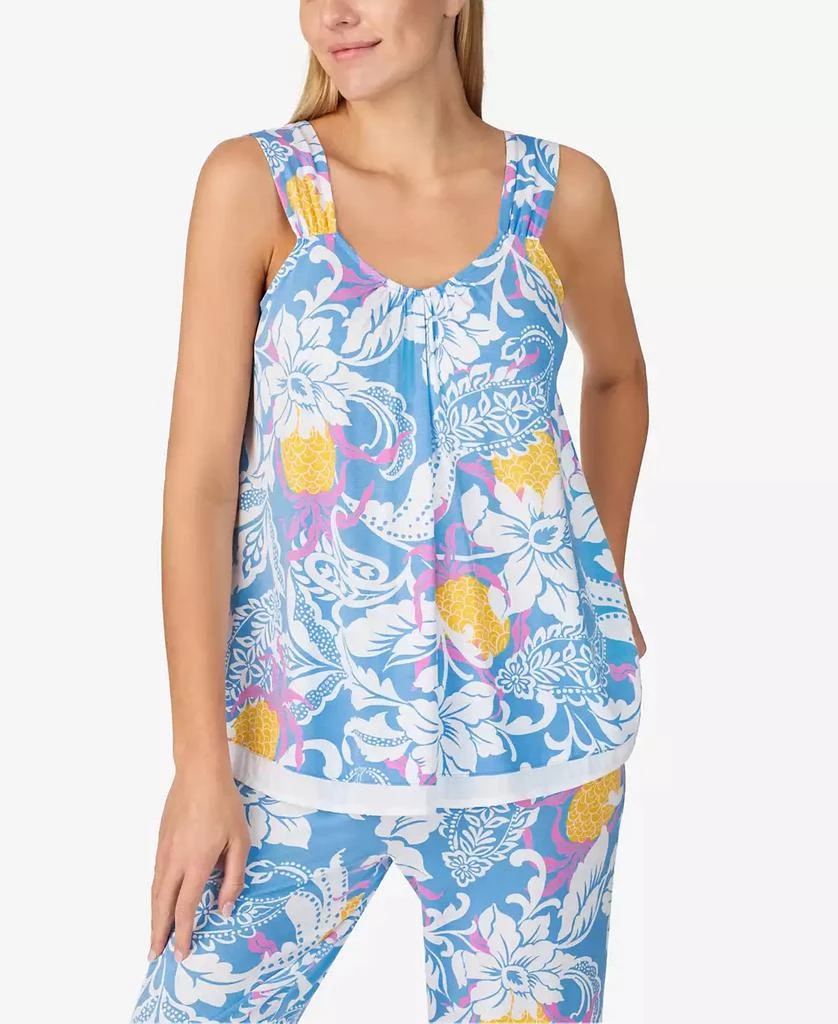 Ellen Tracy Women's Sleeveless Crop Pajama Set 4