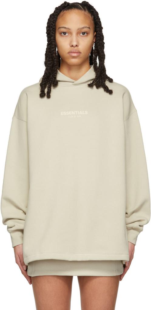 Essentials Beige Relaxed Hoodie