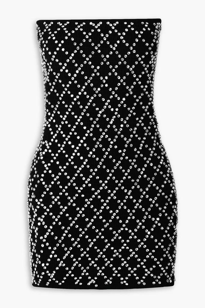 retrofête Felicity strapless embellished shirred chiffon mini dress 1