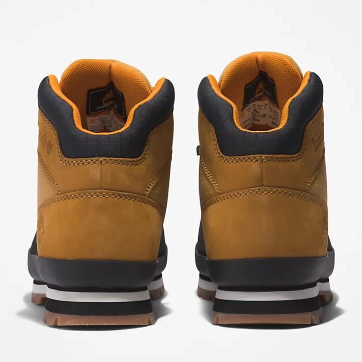 Timberland Euro Hiker Hiking Boot for Men in Black with Yellow 5
