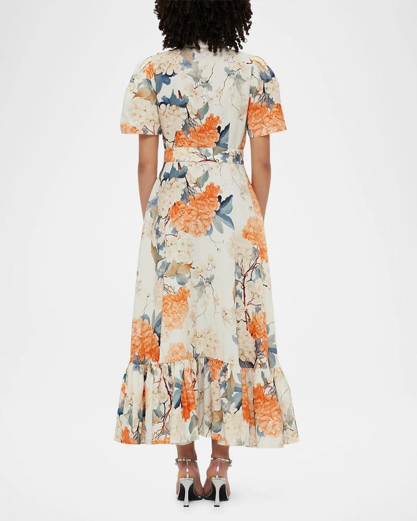 LEO LIN Becca Belted Floral-Print Midi Shirtdress 3