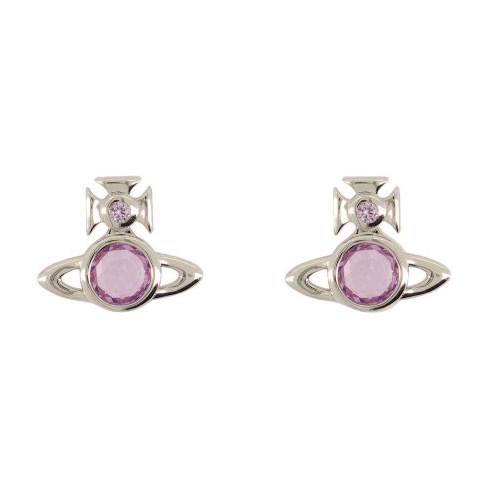ピアス Vivienne Westwood Allie Platinum Earrings Allie Earrings in PLATINUM-LAVENDER-CZ | Vivienne Westwood®