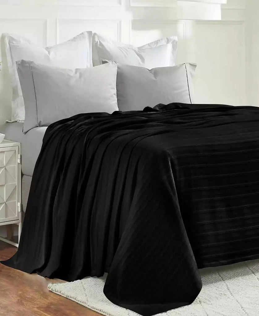 Superior Clara Cotton Textured Striped Lightweight Woven Blanket 6