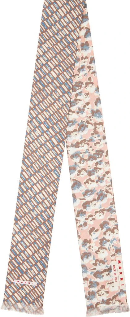 Marni Multicolor Contrast Prints Scarf