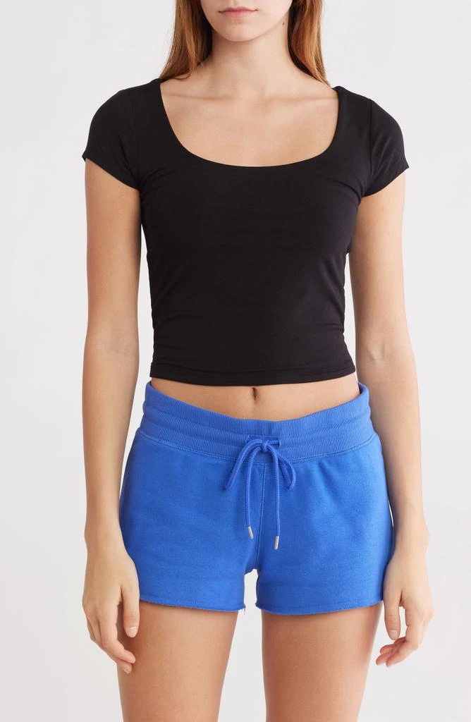 Abound Scoop Neck Cap Sleeve Crop T-Shirt 1