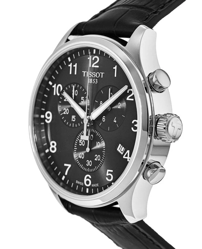 Tissot Tissot Chrono XL Classic Black Dial Leather Strap Men
s Watch T116.617.16.057.00-SD 3