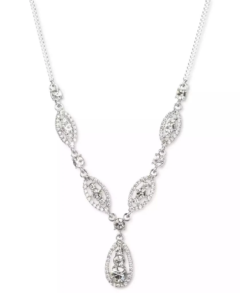 Givenchy Crystal Trio Lariat Necklace, 16" + 3" extender 1