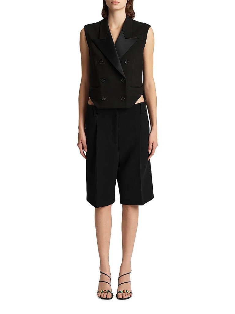 Khaite Laden Pleated Wide-Leg Shorts 2