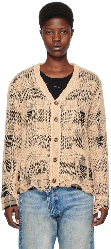 R13 Beige Layered Cardigan