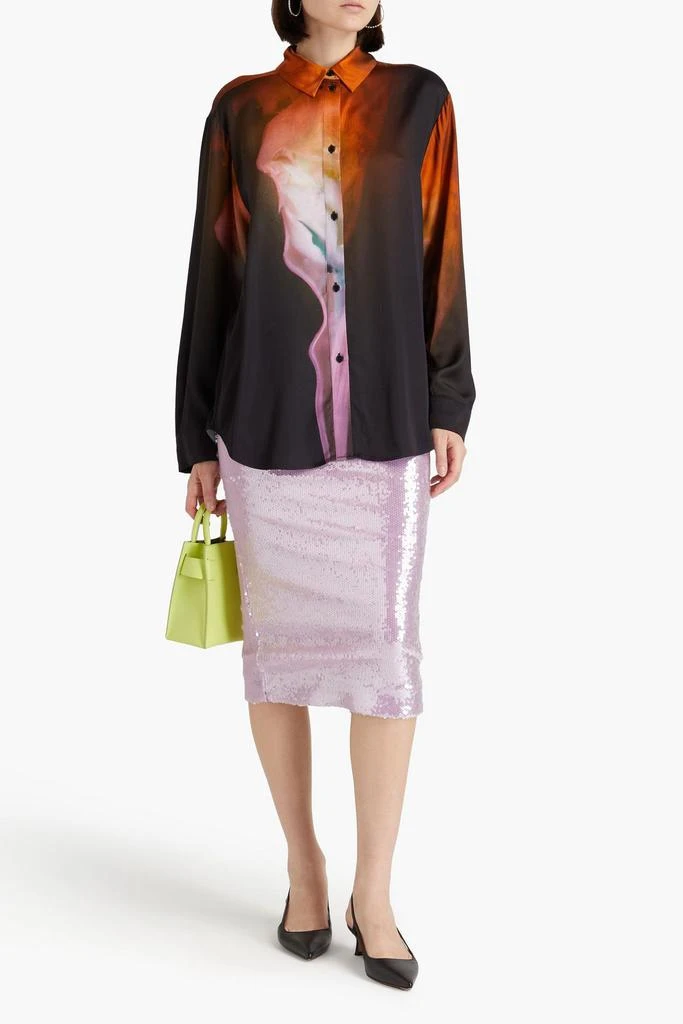 Stine Goya Sophia printed EcoVero™-blend satin shirt 2
