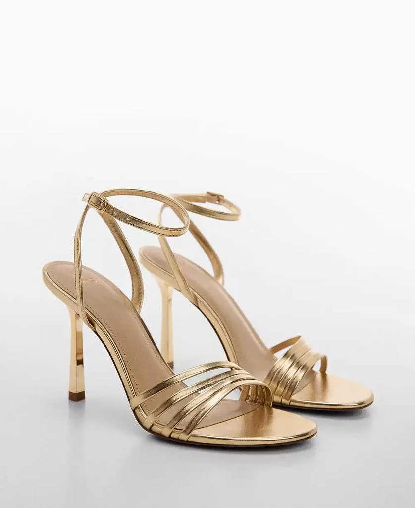 Mango Women's Metallic Strap Sandals 1