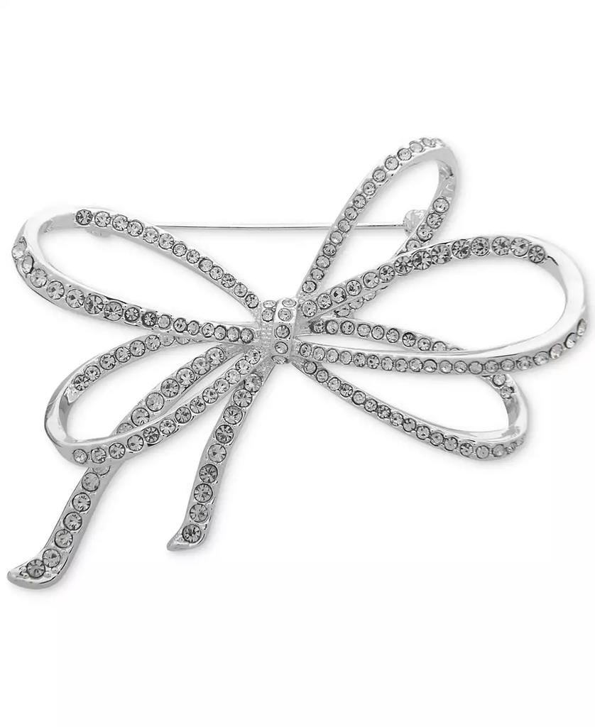 Anne Klein Pavé Bow Pin, Created for Macy's