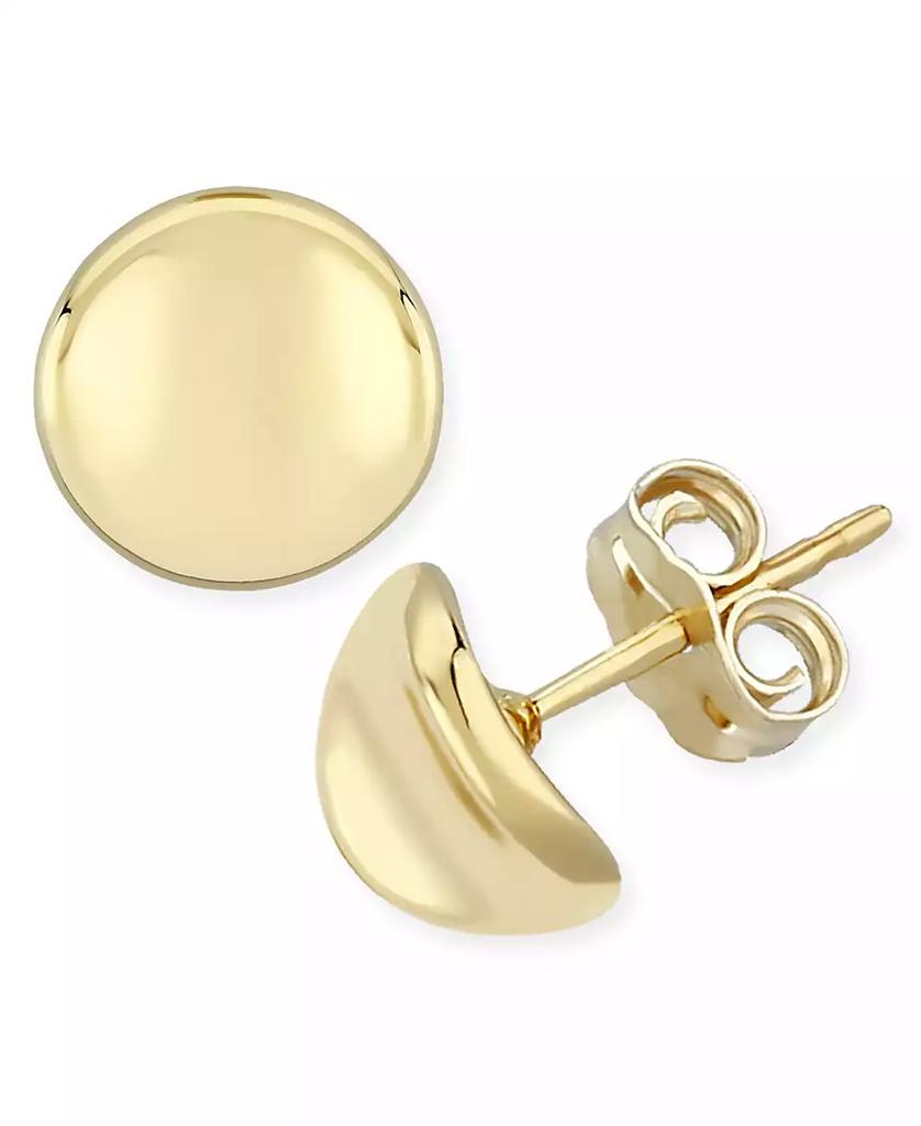 Macy's Dapped Disc Stud Earrings Set in 14k Yellow Gold (8mm)