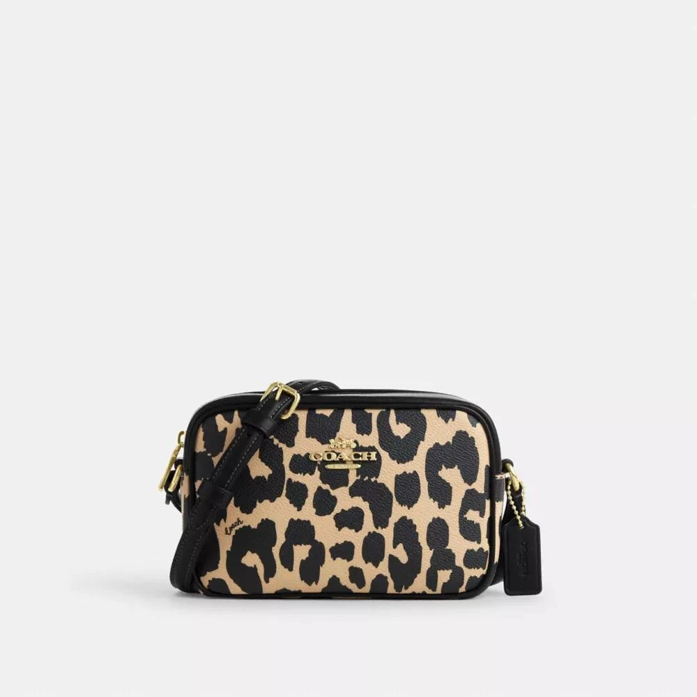 Coach Mini Jamie Camera Bag With Leopard Print 1