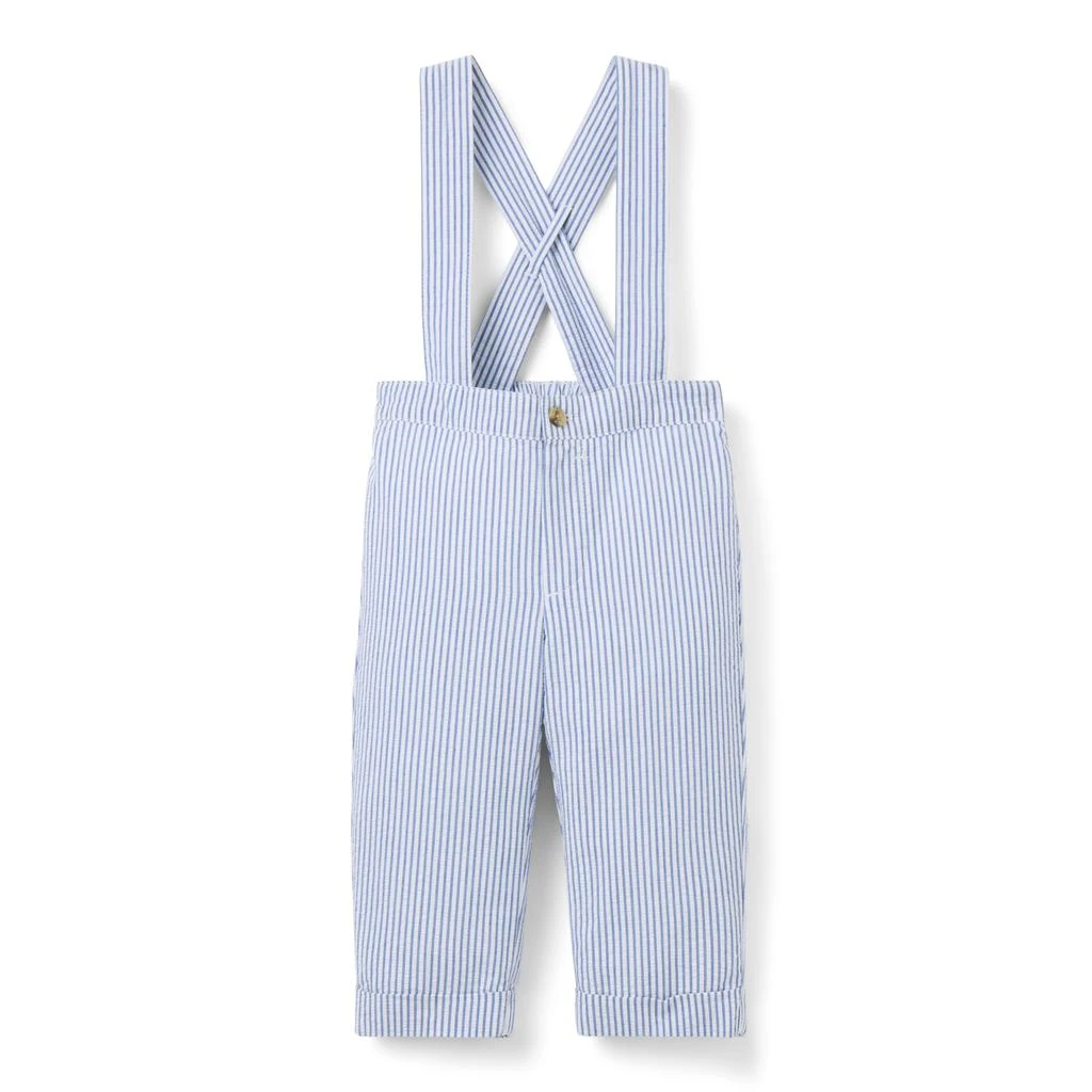 Janie and Jack Seersucker Suspender Pants (infant) 1