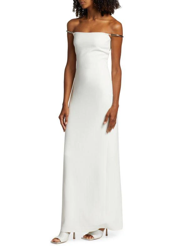 Brandon Maxwell Off-The-Shoulder Slip Gown 3