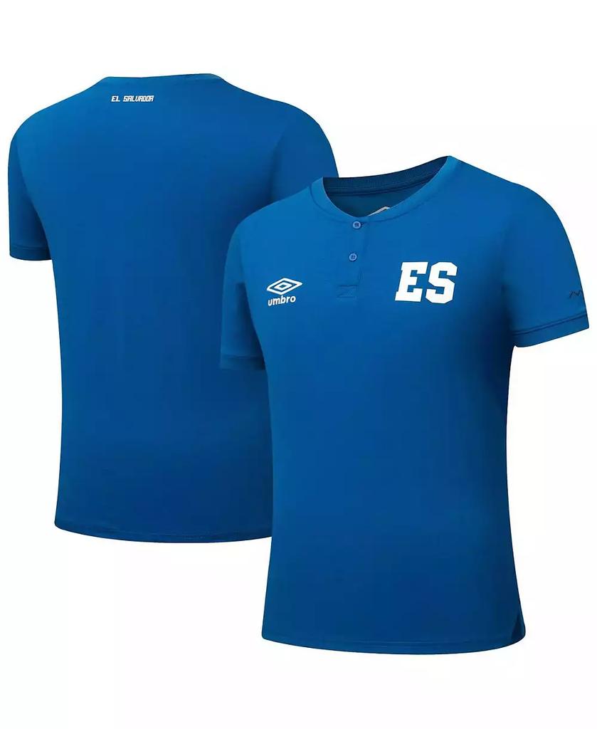 Umbro Men's Blue El Salvador National Team Crew Neck Polo Shirt