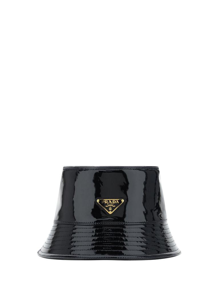 Prada Dark Brown Leather Hat - Hats - BeyondStyle