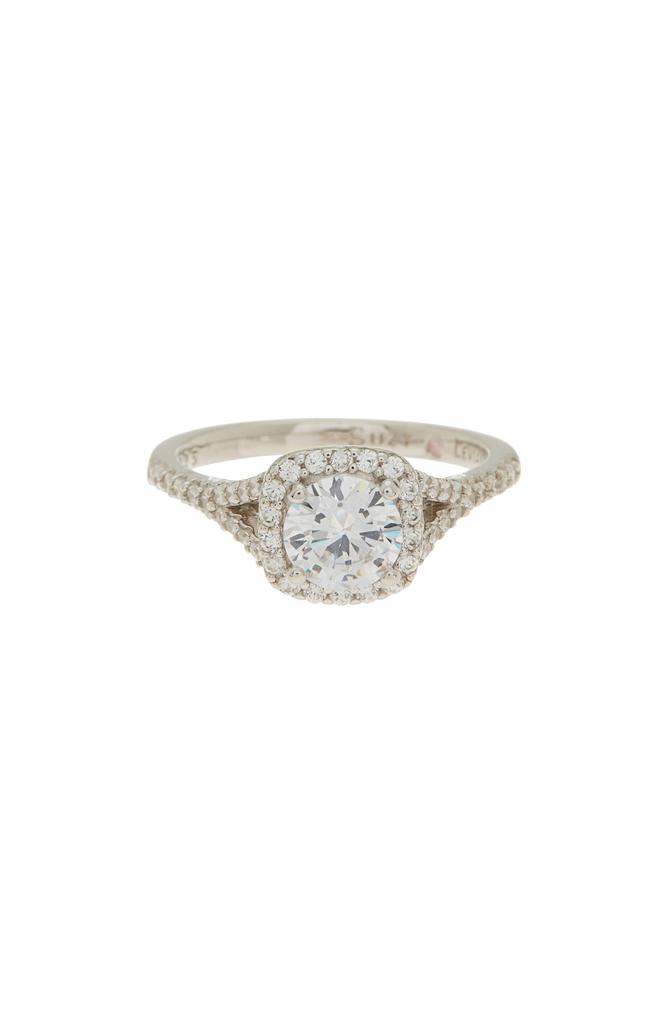 Suzy Levian Sterling Silver White Cubic Zirconia Bridal Ring
