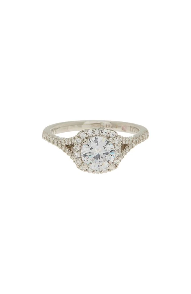 Suzy Levian Sterling Silver White Cubic Zirconia Bridal Ring 1