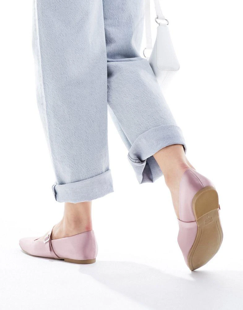 ASOS ASOS DESIGN Wide Fit Lottie Mary Jane Ballet in Pink satin 4