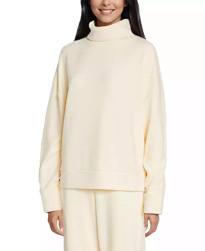Three Dots Women's Nova Relaxed Turtleneck Sweater 2