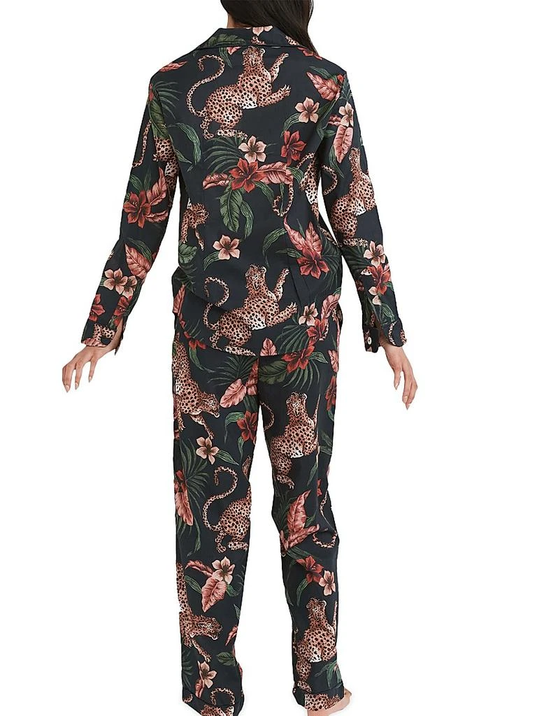 Desmond & Dempsey Cotton Jungle 2-Piece Pajama Set 4