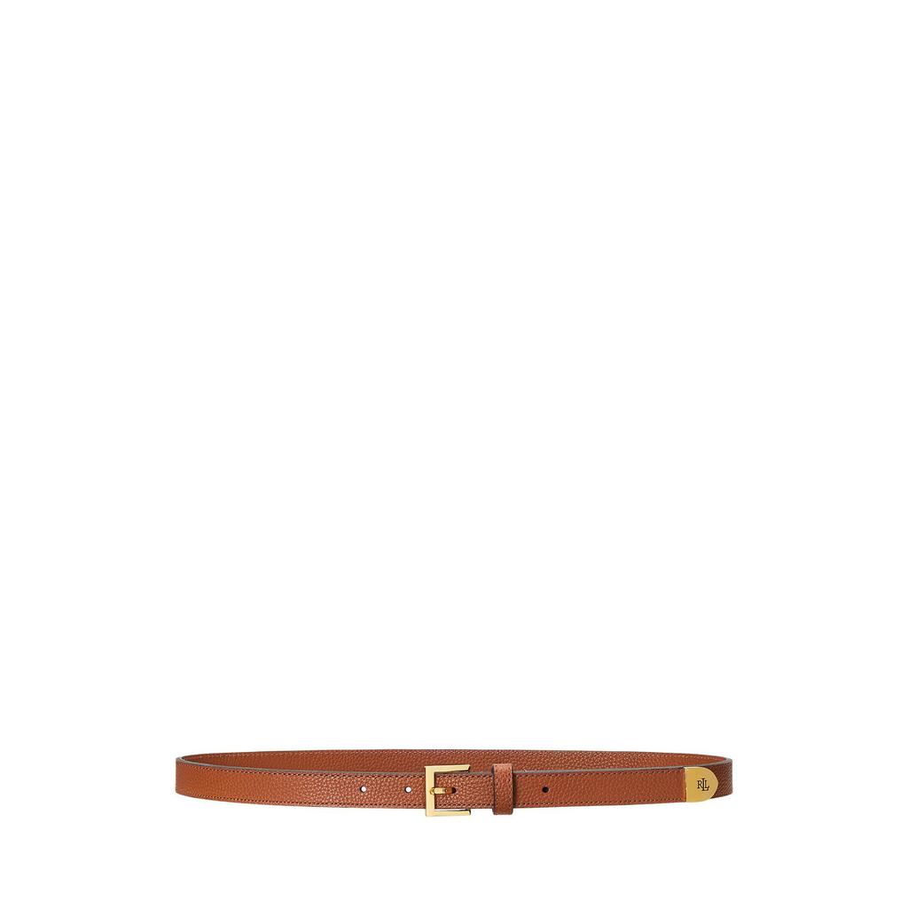 Ralph Lauren Pebbled Leather Skinny Belt