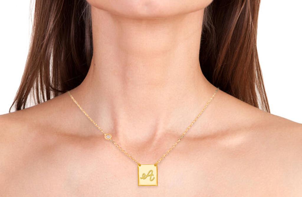 Savvy Cie Jewels 18K GOLD PLATED OVER STERLING SILVER NECKLACE WITH CZ
