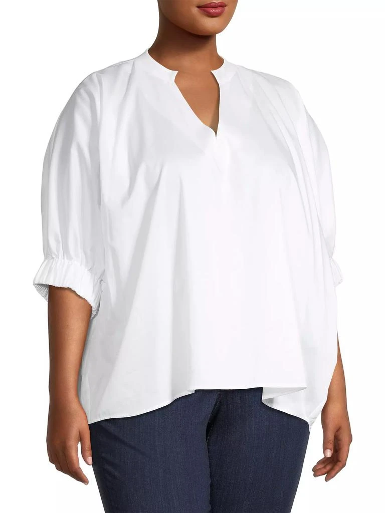 Harshman Medina Split-Neck Blouse 4