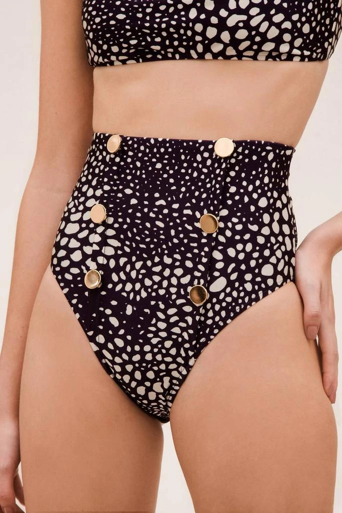 Adriana Degreas Marine Pois High Leg Bikini In Navy 3