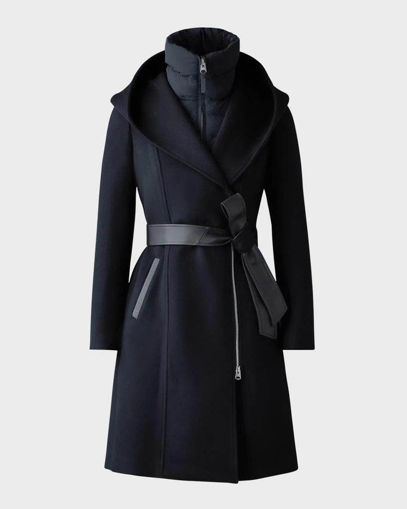 Mackage Shia 2-in-1 Double-Face Wool Coat with Removable Bib 1