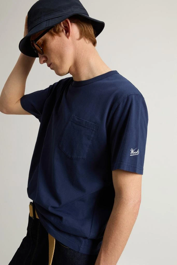 Woolrich Pure Cotton T-Shirt with Pocket - Men - Black 4