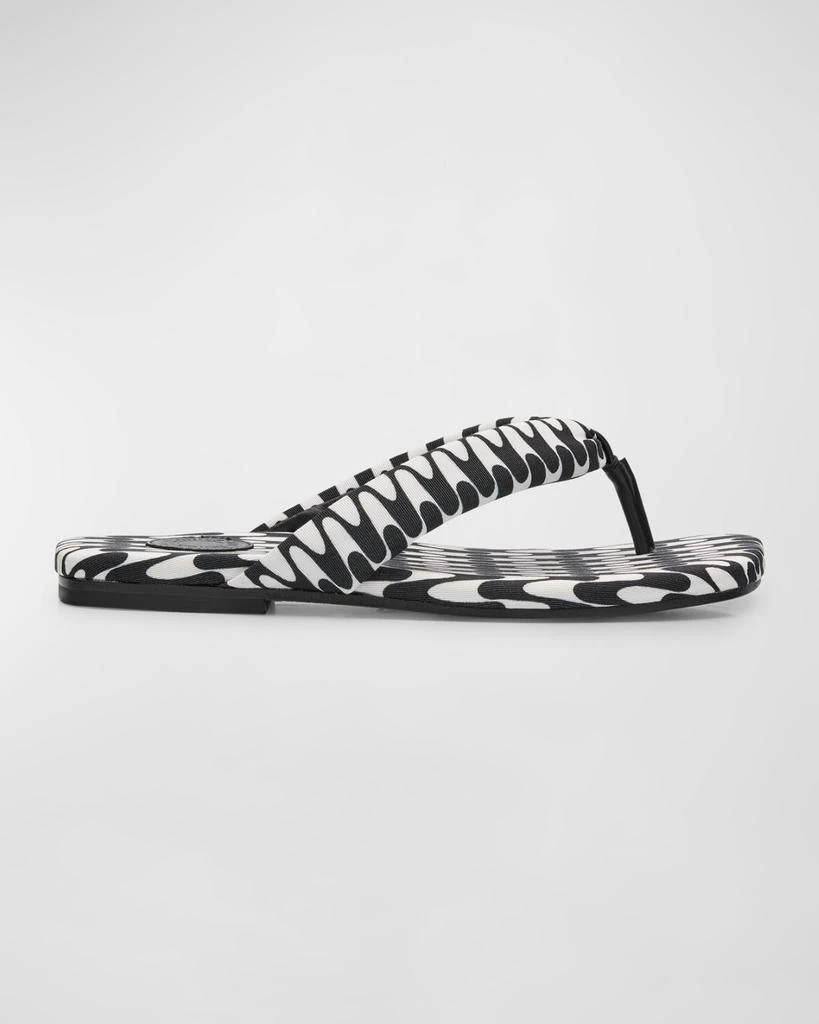 Dries Van Noten Check Cotton Thong Sandals 1