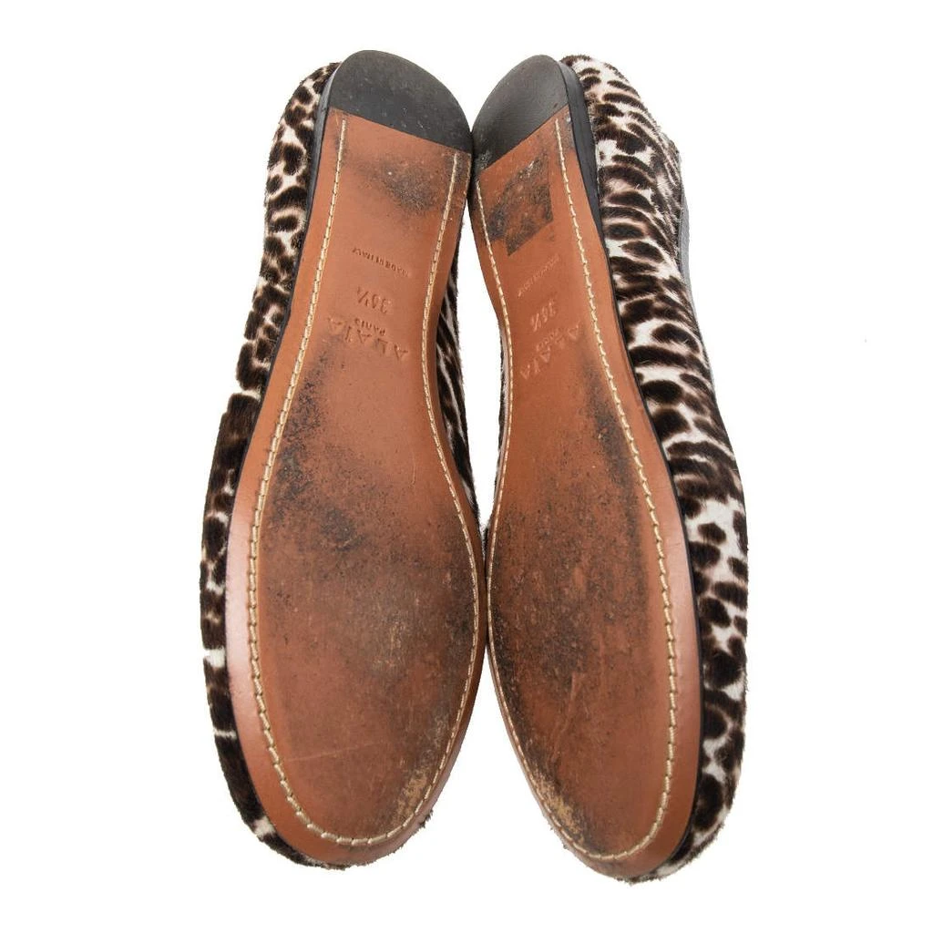 Alaïa Alaia Beige/Black Pony Hair And Leather Ballet Flats Size 36.5 6